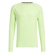 Adidas Essentials Round Neck Long Sleeve T-Shirt Unisex Tops Light-Green JV6922 M