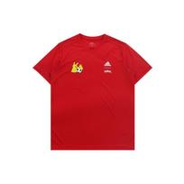 Adidas x Pokémon Bendrai firmuotas treniruočių trumpomis rankovėmis T-shirt Vyriški viršutiniai drabužiai Šviesiai raudona GN3001 S