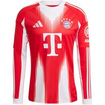 Adidas FC Bayern 25/26 Namų marškinėliai Slim Fit Apvalia kaklo iškirpte Madingi Sportiniai Ilgomis Rankovėmis Futbolo Marškinėliai Vyrams marškinėliai JP3689 XL