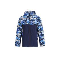 Adidas Terrex Festival AOP Windbreaker With Camouflage Splicing Men Jacket Blue GN7595 XS