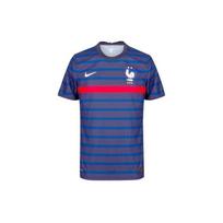 Nike 2020 Prancūzijos rinktinės namų žaidėjo versijos dryžuoti futbolo marškinėliai vyrams Viršutiniai drabužiai Juoda Mėlyna CD0586-498 S