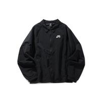 Nike SB ilgomis rankovėmis riedlenčių audinio striukė su logotipu vyrams Striukės Juoda CV4306-010 XS
