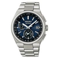 Seiko Astron NEXTER Solar 8B63 Sidabrinis radijo bangomis valdomas laikrodis, titanas, SBXY065, vyriškas,