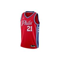 Jordan NBA Statement Edition Swingman marškinėliai, Joel Embiid, Philadelphia 76ers vyriška krepšinio liemenė raudona CV9490-666 S