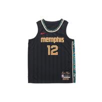 Nike NBA Greitai džiūstanti krepšinio marškinėlė Susiuvimas Gerbėjų Edition 2020-2021 Sezonas Vyriški Viršutiniai Drabužiai Juoda CN1739-010 S