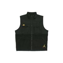 Jordan Solid Logo Letter Casual vyriška liemenė su stovinčia apykakle, juodos spalvos DC9662-010 XS