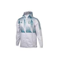 Adidas FCB Treniruočių Vėjo Striukė su Gobtuvu Vyriška Viršutinė Apranga Balta GV1312 M