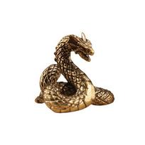 Antikvarinis mažo drakono ornamentas, vario gyvatės statula, tvirta žalvario gyvatės figūrėlės, namų biuro dekoras Snake