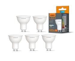 LED lemputė Videx GU10 7W, 600Lm, 3000K, 5 vnt.