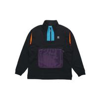 Adidas Originals PT3 1/4 užtrauktuko striukė su stovinčia apykakle ir raidžių grafika Vyriški viršutiniai drabužiai Juoda GC8698 M