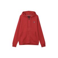 Jordan Solid Color Logo Zip-Up Fleece Hoodie Men Sweatshirt Red DQ7351-687 M