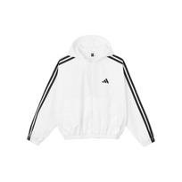 Adidas lengvas laisvas kasdienis striukė su gobtuvu moteriškos striukės Balta JZ2161 S