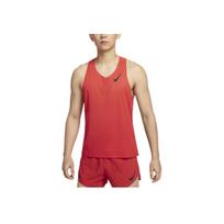 Nike Aeroswift Dri-FIT ADV Logo Quick-Dry bėgimo liemenė be rankovių Vyriški marškinėliai Šviesiai raudona Tamsiai raudona Juoda FN4232-696 2XL