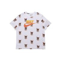Nike Shiba Inu spaudinio laisvalaikio trumpomis rankovėmis marškinėliai vyrams Viršutiniai drabužiai Balti CT6288-100 L
