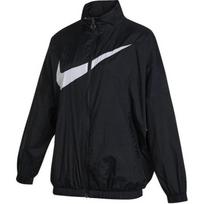 Nike Logotipo Spausdinimo Vėjo Striukė Laisva Kasdienė Striukė Su Gobtuvu Moteriška Viršutinė Apranga Juoda DX5865-010 S