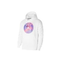 Jordan Paris Saint-Germain Fleece Puloveris su gobtuvu Vyriški Viršutiniai drabužiai Baltas CZ0816-100 S