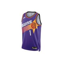 Nike NBA Retro marškinėliai Fan Edition 22-23 Phoenix Suns Devin Booker Nr.. 1 Kvėpuojantys unisex viršutiniai drabužiai Violetiniai DO9452-506 XL