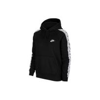 Nike Sportswear Kontrastingas Logotipo Spaudinys Gobtuvukas Megztinis Ilgomis Rankovėmis Palaidinė Moteriški Viršutiniai Drabužiai Juodas CU9262-010 S