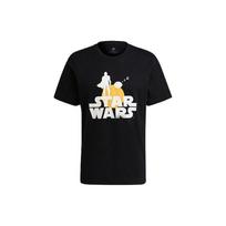 Adidas X Star Wars Co-Branded Mandalorian Theme Print Round Neck Short Sleeve T-Shirt Men Tops Black GS6224 XS