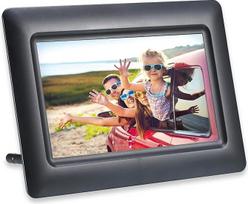 "AgfaPhoto Foto Realiview APF700" - 7 colių skaitmeninis nuotraukų rėmelis (LED 1024 x 600, nuotraukų ekranas, laikrodis, kalendorius, programuojamas), juodas