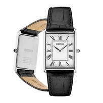 Seiko Essentials SWR049 Laikrodis vyrams ir Odinis dirželis moterims, Importuotas, Analoginis, Baltas, Juodas,