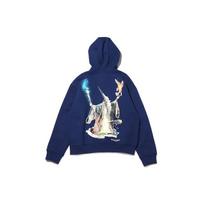 Nike ACG Wizard Pullover Fleece Hoodie Su Spaudiniu Ant Nugaros Vyriški Viršutiniai Drabužiai Mėlynas CZ8881-492 XS
