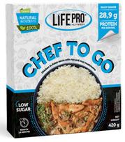 Life Pro Fit Food Chef To Go Vištiena aziliejiškame padaže su ryžiais ir grybais 420g