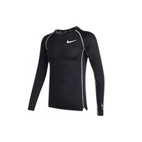 Nike Pro Dri-Fit Sportiniai Laisvalaikio Slim Fit Ilgomis Rankovėmis Apvalia Kaklo Iškirpte Marškinėliai Vyriški Viršutiniai Drabužiai Juodi DD1991-011 XXL