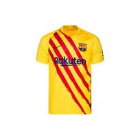 Nike apvalios apykaklės megztukas trumpomis rankovėmis futbolo marškinėliai, 19-20 m. sezonas, FC Barcelona vyriški viršutiniai drabužiai geltoni CT2527-727 L