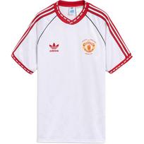 Adidas Originalus Manchester United Logotipas Sportinis Puloveris Trumpomis Rankovėmis Futbolo Marškinėliai Vyrams viršūnės Balti JF0376 XS