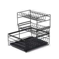 Dish Drying Rack with Detachable Drainboard 3Tier Dish Racks for Kitchen Counter Dish Drainer Set juoda