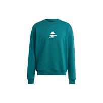 adidas Arsenal Lfstlr sunkaus medvilnės džemperis sodriai žalias vyriškas gatvės stiliaus HZ2064 L