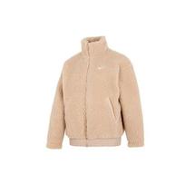 Nike Nsw Swsh Pliušinė striukė su stačia apykakle Moteriški viršutiniai drabužiai Geltona DR5629-200 S