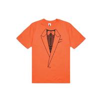 Nike X Off-White bendro prekės ženklo laisvalaikio trumpomis rankovėmis marškinėliai Unisex Viršutiniai drabužiai Oranžiniai BQ0827-891 XS