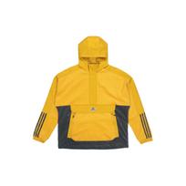 Adidas Velūrinis Spalvotas Sportinis Džemperis su Pusiau Užtrauktuku ir Logotipu Vyriškas Viršutinis Drabužis Gilios Žemės Rudos Spalvos HD0366 XL