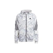 Adidas striukė su gobtuvu ir visos dalies spaudiniu Vyriška striukė Balta IB6124 S