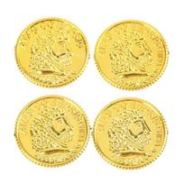 100Pcs/Bag Gold Fake Coins Shining Pirates Plastic Coin Party Currency Toy Game 100Pcs