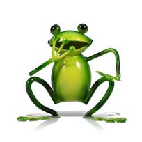 TOOARTS Metall-Skulptur burna uždengtas Frosch Einrichtungs Artikel Handwerk