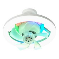 Ventiliatoriaus lemputė E27 lempos galvutės nuotoliniu būdu valdomi trijų spalvų be galo pritemdomi RGB pritemdomi LED žibintai balta