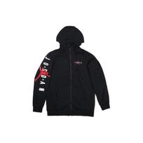 Jordan Printed Logo Zip-Up Hoodie Long Sleeve Men Tops Black CQ7706-010 XXL