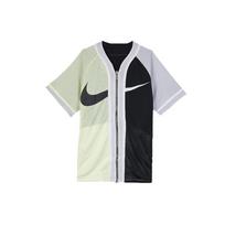 Nike Dvipusė Užtraukiama Beisbolo Striukė Trumpomis Rankovėmis Vyriška Viršutinė Apranga Juoda Balta Geltona Av8269-701 S