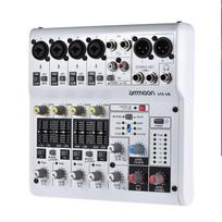 AM4R 6 kanalų skaitmeninis garso mikseris, mikšavimo pultas, įmontuotas 48V fantominis maitinimas, palaikymas, maitinamas 5V US Plug 8way