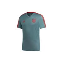 Adidas Fc Bayern Futbolo Treniruočių Trumpomis Rankovėmis Marškinėliai Vyriški Viršutiniai Drabužiai Giliai Mėlyni-Žali CW7263 S