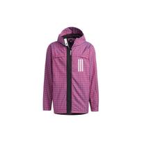 Adidas W.N.D. Sport Checkered Windbreaker Hooded Jacket Men Outerwear Purple GH8162 XXL