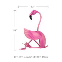 TOOARTS Flamingo vyno laikiklis Vyno lentyna Metalo skulptūra Praktinė skulptūra Namų dekoravimas Amatai