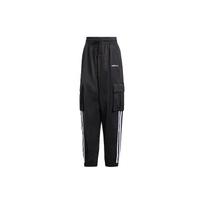 Adidas Originals Trefoil Cargo Kelnės su trimis juostelėmis ir raišteliu Moteriškos apatinės dalys Juodos IR9796 XS