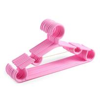 10 Pieces Plastic Hanger for Baby Clothes Non Slip Baby Coats Hangers Sturdy Nursery Hangers for Creative Baby Kid Hange rožinė