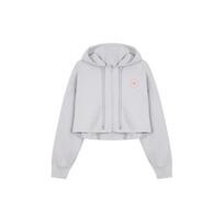 Adidas X Stella McCartney Bendro Prekės Ženklo Vienspalvis Su Gobtuvu Sportinis Striukė Moteriška Viršutinė Apranga Pilka HA8961 M