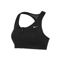 Nike Swoosh Vidutinio palaikymo Dri-Fit sportinis liemenukas su priekiniu užtrauktuku Moteriškas sportinis liemenukas Juodas FN2732-010 S