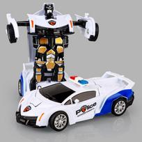2 viename vieno mygtuko transformacijos automobilio žaislai Automatinis transformuojantis robotas Plastikinis modelis Susidūrimą transformuojantys juokingi lietiniai žaislai Vaikų dovanos